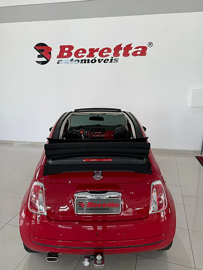 Carro fiat 500 cabrio dual 2014-4 na Beretta Automóveis em Criciúma SC